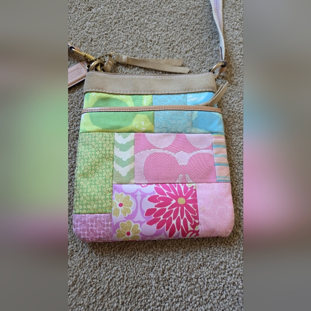Vintage Coach Patchwork Crossbody Bag
